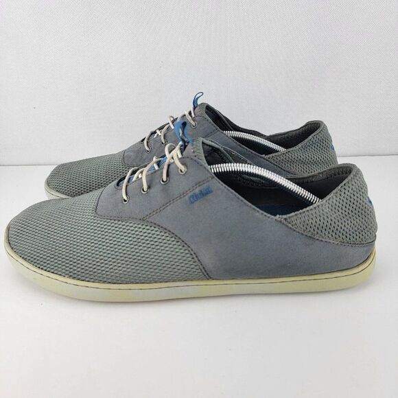 Olukai Nohea Moku Mens Size 13 Gray Casual Slip-On Boat Shoes - Picture 1 of 9